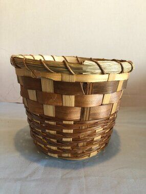 6.5" Height Wicker Woven Open Storage Basket #UPST